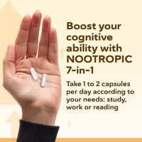QSTA Nootropics Brain Supplement, Unique High Potency Cognitive Enhancer for Energy, Focus, Brain Function, Mental Alertness & Memory with Bacopa Monnieri, Ginkgo, Tyrosine, Theanine, Brain Vitamins