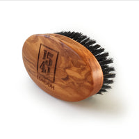 1541 London Military Hair Brush (Olive Wood) with Pure Black Bristle