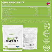 Freak Athletics Nutrition Freak Trace Minerals + 60 Capsules - Aquamin Trace Minerals a 70+ Nutrient-Dense Multimineral Complex Sourced from Marine Plant - UK Made