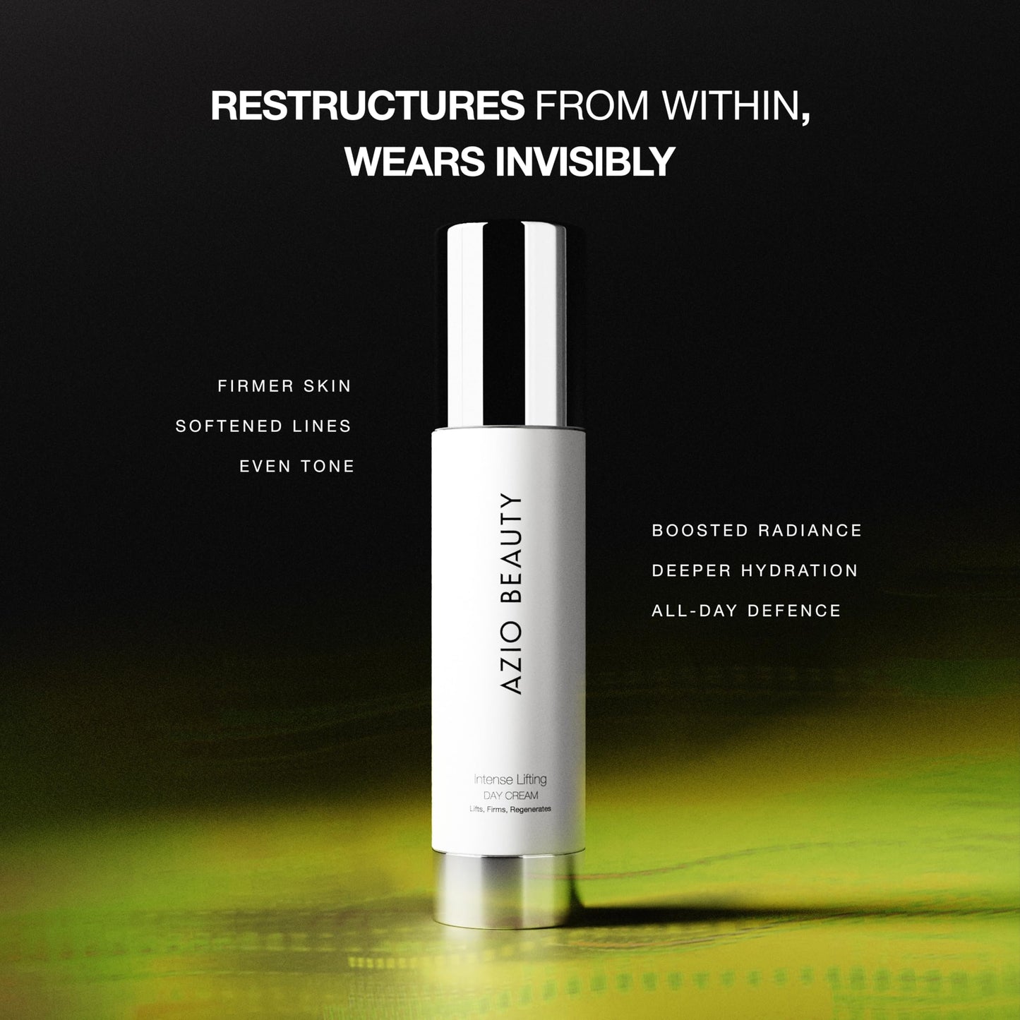 AZIO BEAUTY Azio Beauty Intense Lifting Day Cream 50ml – Anti-Aging Lightweight Formula - Visibly Reduces Appearance of Fine Lines & Wrinkles Whilst Improving Skin Elasticity - Suitable for Sensitive Skin