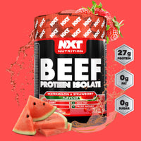 NXT Nutrition NXT Beef Protein Isolate 540g - High Protein Powder in Natural Amino Acids - Paleo, Keto Friendly - Dairy and Gluten Free | 540g | Strawberry & Watermelon