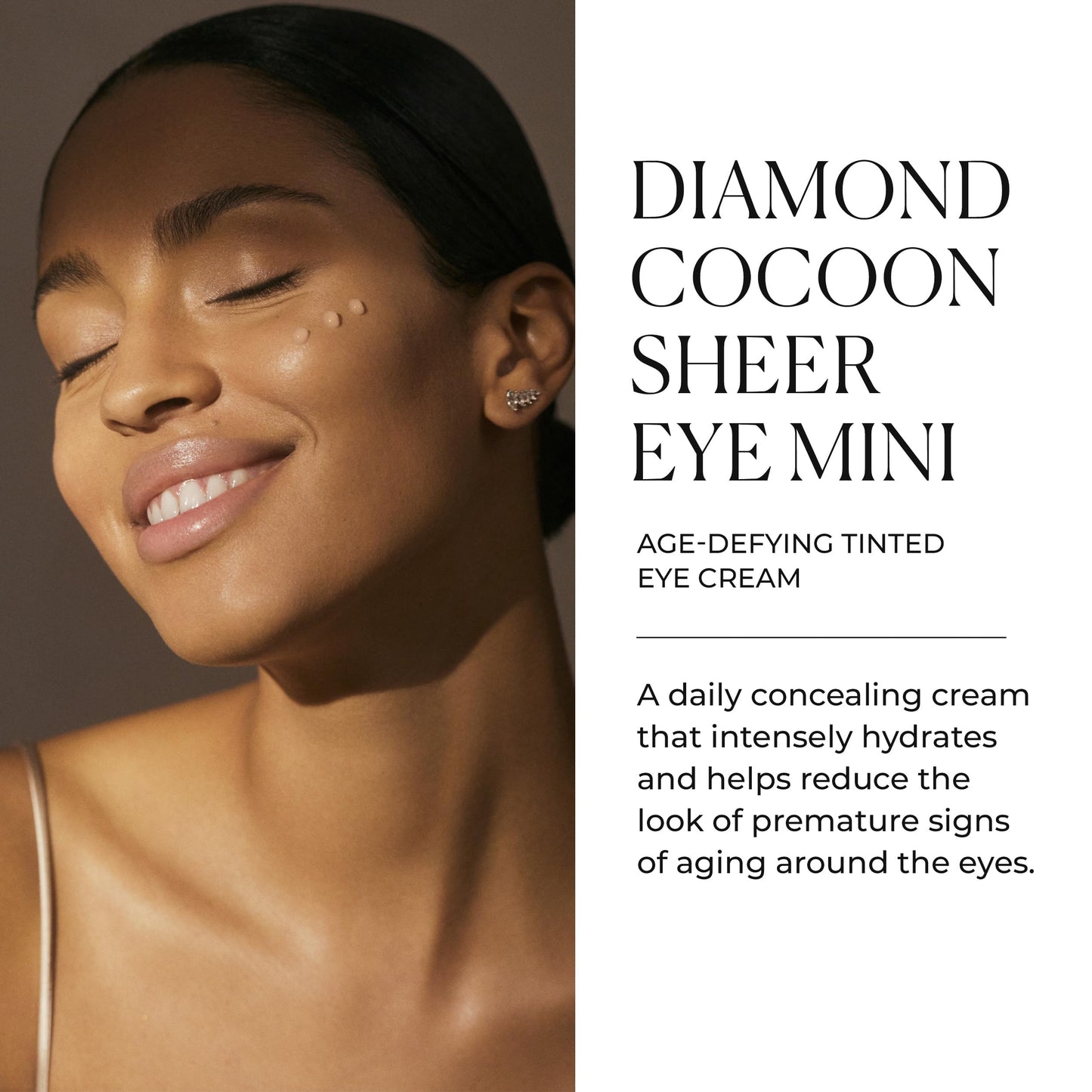 Natura Bissé Diamond Cocoon Sheer Eye | Tinted Eye Contour in Mini Format with Hyaluronic Acid | Hydrating and Rejuvenating Eye Cream | 0.3 oz - 10 ml