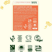 Little Soap Company Eco Warrior Baby & Child 2-in-1 Hair & Body Bar, Orange Blossom, Vegan, 50g