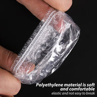 100 Pack Disposable Ear Protectors Clear Ear Covers for Shower Waterproof Shower Ear Cover, Clear Disposable Ear Protectors for Hair Dye, Shower, Bathing, Salon