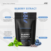 ALPHA01 Bilberry Extract 30,000mg - Standardised 25% Anthocyanidins from 50:1 Vaccinium Uliginosum Extract - 90 Vegan Capsules (3 Months Supply) – Resealable and Recyclable Pouch by Alpha01
