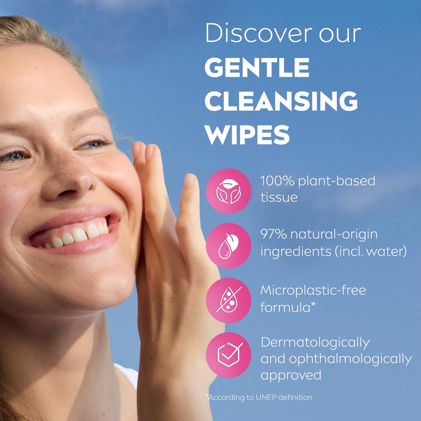 NIVEA 3in1 Caring Cleansing Wipes Dry Skin (40 Wipes), Plant-Based Makeup Remover Sheets, Face Wipes for Dry Skin, Gentle yet Effective Makeup Removal