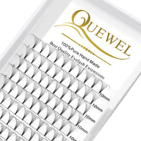 QUEWEL Premade Fan Volume Lash Extensions 8D 0.08D 10mm Russian Pre Made Fan Lashes | 3D-8D 0.07/0.10 C/D Curl 8-15mm | Long Lasting | Easy Application（8D 0.08D 10mm）