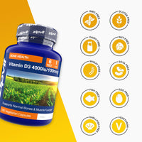 Zipvit Vitamin D3 4000IU Softgels, High Strength Vitamin D Supplement, Immune Support, 6 Months Supply, 180 Vegetarian Easy to Swallow Softgels
