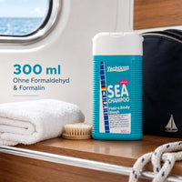 Yachticon Sea Champoo/Meerwasser Seife Shampoo, Schampon, Schampu 300 ml von pflegt entspannend von Wind Sonne Wasser beanspruchte Haut und Haare