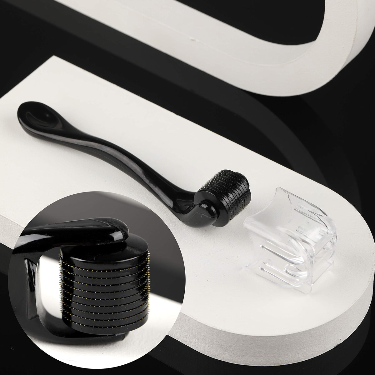 uLab Ultimate Gorilla Beard Growth Kit with Derma Roller, Beard Oil, Beard Balm and Foldable Styling Comb - Gift Set for Men For Beard Growth, Styling and Care - Contains Microneedle Titanium Roller