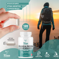 Vinco Supplements Vinco Chanca Piedra Capsules - Stone Breaker -1600mg – 120 Capsules - Peruvian Source - Kidney Stone Crusher Gallbladder Support - Dissolve, Flush & Cleanse - Made in The UK