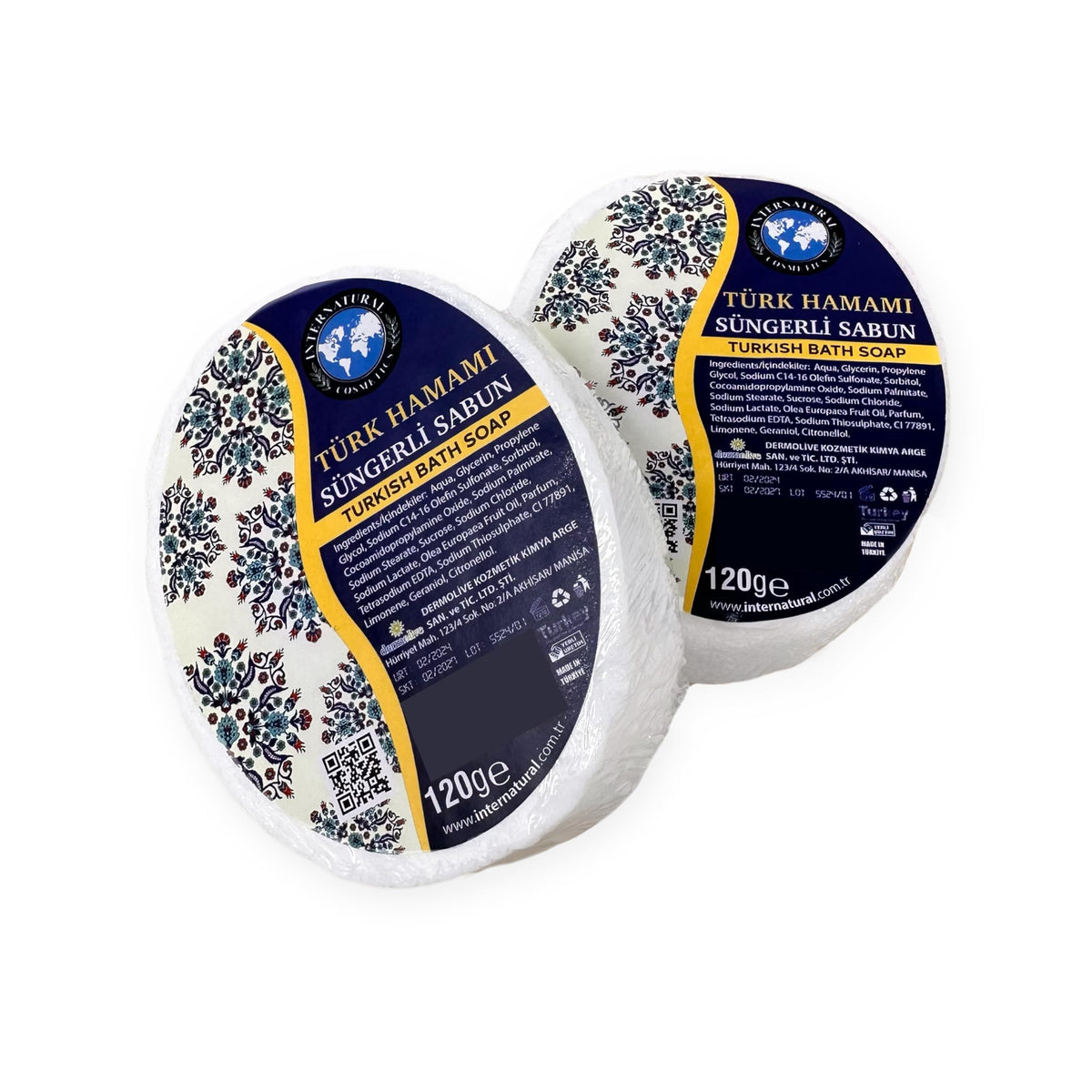 Rigasz Handmade Exfoliating Soap Sponges Natural and Renewing Cleaning Experience - 2 x Turkish Bath Hammam