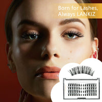LANKIZ Manga Lashes Natural Look Lash Clusters Anime Lashes False Eyelashes Individual Lashes Extensions Korean Makeup Asian Fake Eyelashes Mink Wispy Fluffy Cluster Lashes