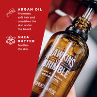 Hawkins & Brimble Beard oil Promotes Beard growth with Beard oil for Men, Beard oil Repairs your Beard with Argan and Olive oil, Update your Beard Care Routine with Shea Butter and Vitamin E.