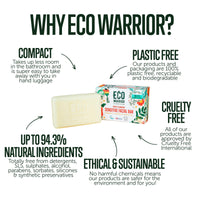 Little Soap Company Eco Warrior Sensitive Facial Bar Soap | Vegan, Cruelty-Free, No SLS or Parabens, Eco Friendly - Gently Cleansing Natural Soap Bar Made with Castile Olive, Chamomile & Calendula Essential Oils, 100g