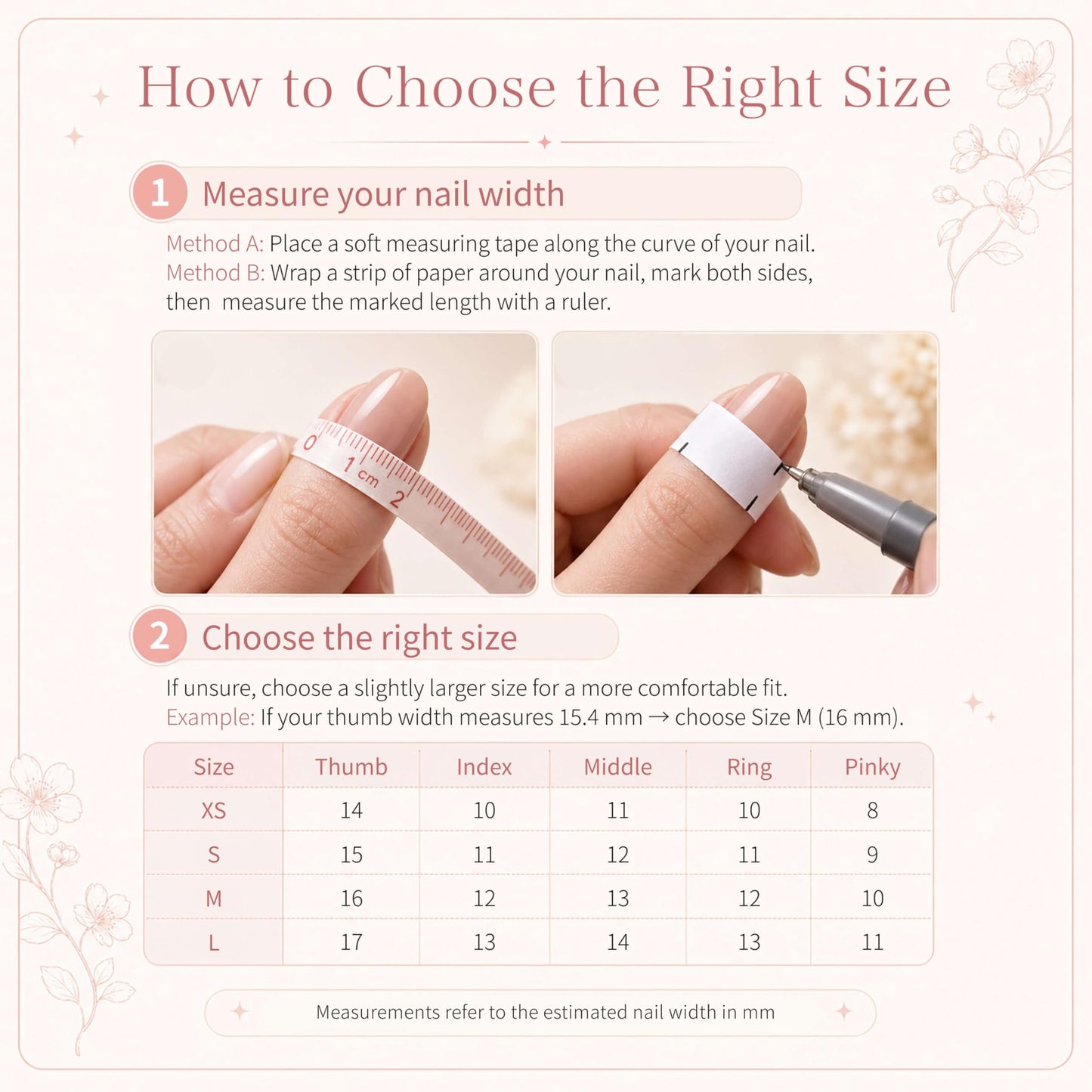 Sun&Beam Nails Handmade Press-on Medium Long Amlond Pink White 3D Rhinestone Sweet Design Fashion False Nail Tips 10 Pcs Set (#011 M)