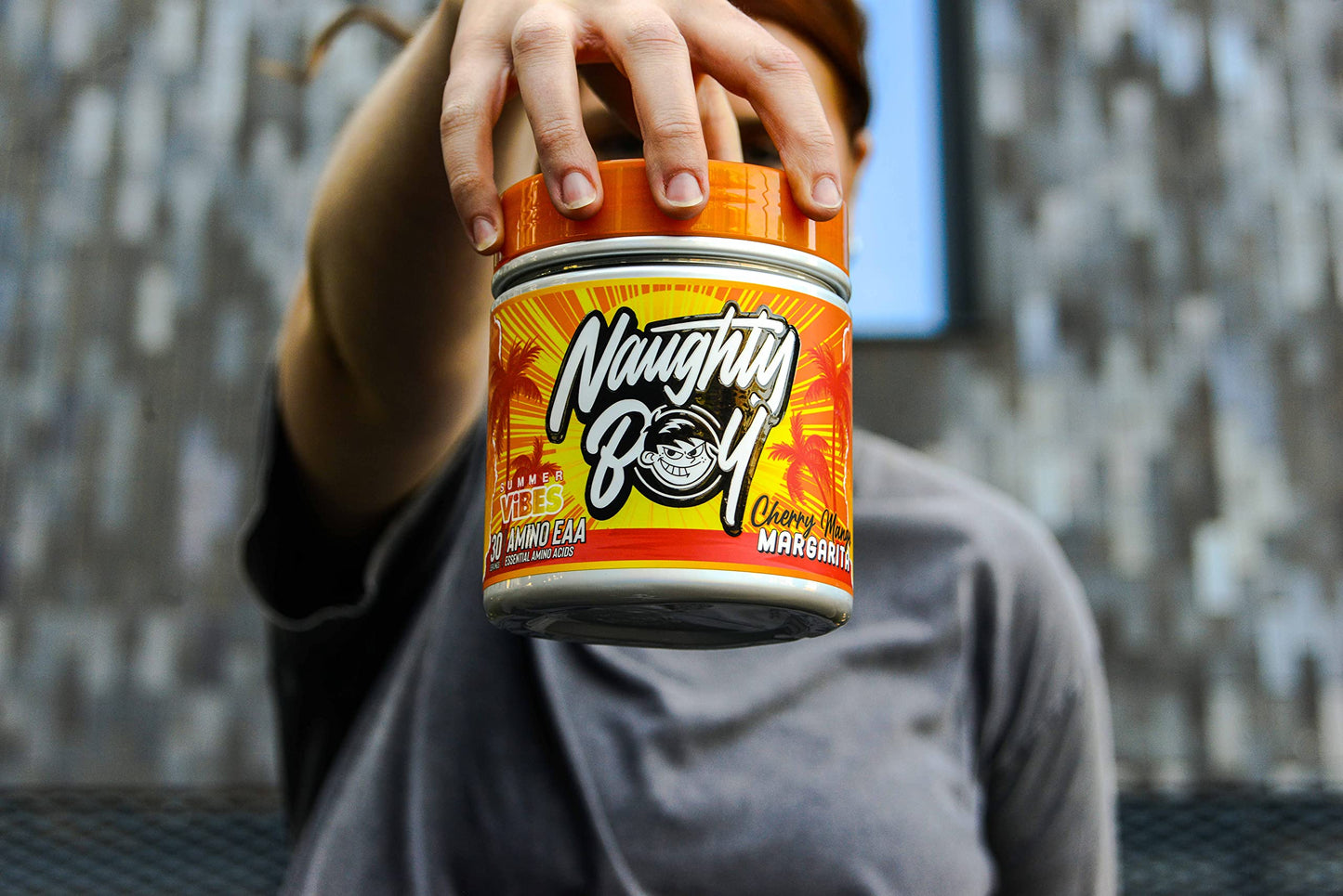 Naughty Boy Amino EAA Powder, Essential Amino Acid & BCAA Recovery Formula, 255g, 30 Servings, Cherry Mango
