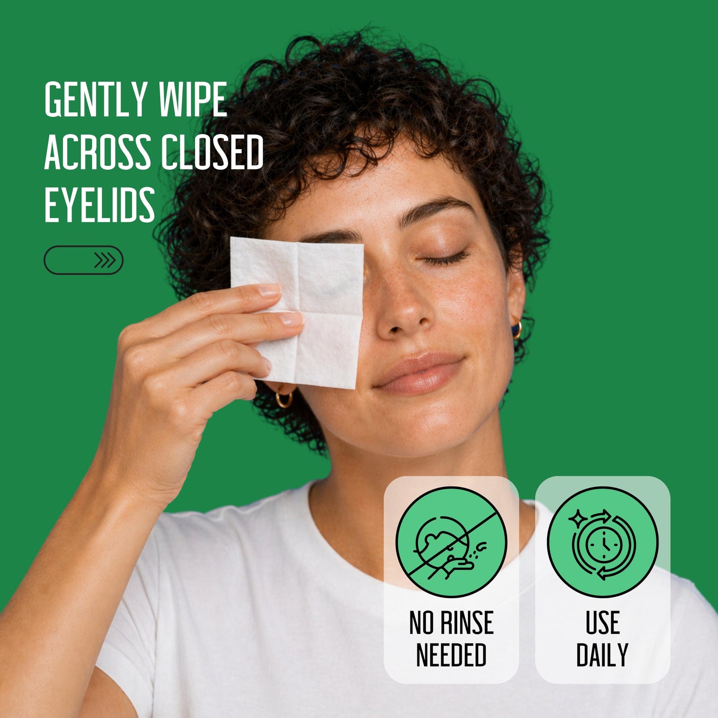 PURELID Tea Tree Eyelid Wipes – 100 Tea Tree Oil Eye Wipes for People with Dry Eyes & Allergies – Gentle Eyelid Cleanser with Hyaluronic Acid – Individually Wrapped & Biodegradable