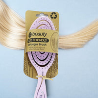 Generic CS Beauty Detangle Hair Brush Eco Friendly Pink and Oatmeal 2 Pack