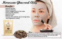 THE ISMA Moroccan Clay Powder for Face & Hair Mask | Ghassoul Clay, Green Clay, Red Clay & White Clay | Natural Cleansing Clay for Facial Mask, Hair Mask & Skin Care (100g, Green Clay)