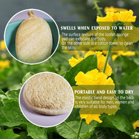 YIQINGJIE Natural Loofah Sponge Exfoliating Body Scrubber,2 Pack