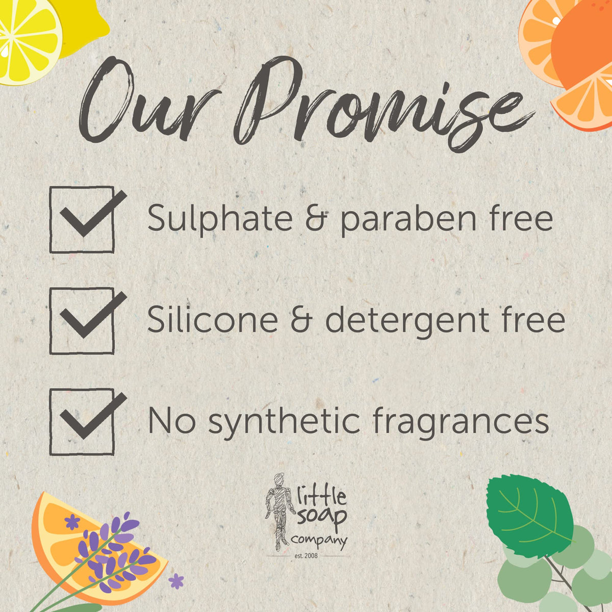 Little Soap Company Naturals Range - Bar Soap | Vegan, Cruelty Free, No SLS or Parabens, Refreshing Cleansing Soap bar, Natural Eco Friendly Body & Hand Soap, 100g (Lemon Zest)
