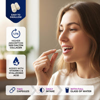Bio-Active 100% Pure Bovine - SkinPep Hydrolysed Collagen Peptides 1080mg -120 Capsules | Vitamin C & Hyaluronic Acid | Grass-Fed, Halal Certified, Made in UK | Type I & III Skin, Hair & Joint Support