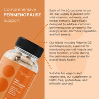 Paused All in One PeriMenopause Relief - 60 Vegan Capsules | Hormone Balance Support | Natural Phytoestrogens | Red Clover & Shatavari Blend | Eases Hot Flushes & Fatigue | Non-GMO, Gluten-Free