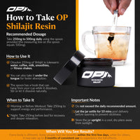 OP Health Himalayan Shilajit Resin – 100% Pure & Natural – 75%+ Fulvic Acid, Gold Grade, Lab Tested – Energy, Immunity, Skin & Bone Support – Ethically Sourced Small Batch – 30g