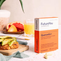 Quercetin+ Quercetin Phospholipid Complex with Vitamins C & D3 - Highly Bioavailable Sunflower Formulation - 28 Day Supply - 28 Vegan Capsules - Developed by FutureYou Cambridge, UK