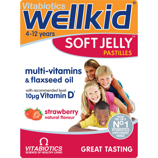 Vitabiotics Wellkid Soft Jelly Strawberry - 30 Pastilles
