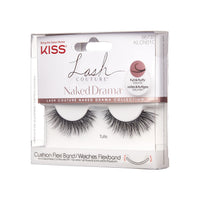 KISS Lash Couture Naked Drama Collection 1 Pair of False Lashes, Tulle, Full and Fluffy Faux Mink Fake Eyelashes with Cushion Flexi Band includes Lash Glue
