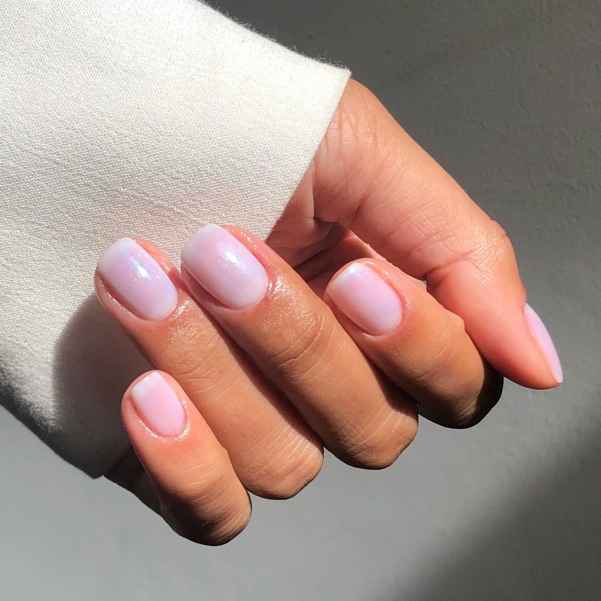 Nails Inc Plant Power Nail Polish, Glowing Somewhere, White Shimmer, 73% Plant-Based, Long Wearing, Quick Dry, High Shine Gel Like Finish, 21-Free, Vegan & Cruelty Free Nail Polish, 14 ML