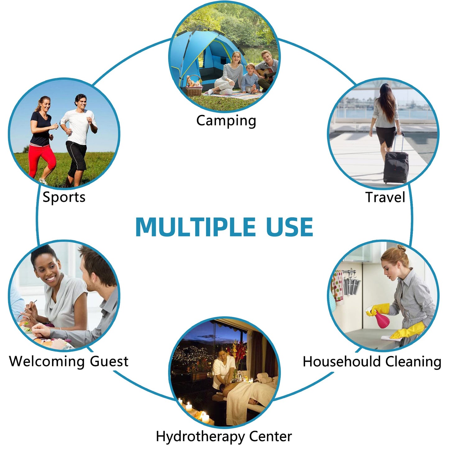 ohihuw Disposable Towel Thicker Style Magic Compressed Towel Large Size Coin Tissue Portable Washcloth Reusable for Travel Camping Hiking Outdoor Sports Beauty Salon