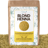 virhea VIRHEA® Blonde Henna Powder 100g - Organic Plant-Based Hair Dye for Natural Blond Colour - Chemical-Free Treatment for Grey Hair - Vegan Vegetable Hair Colour for Beautiful Blond Hair