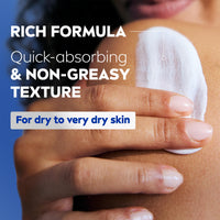 NIVEA Rich Nourishing Body Lotion (400ml), Rich 72H Hydration Moisturiser for Dry Skin Made with Deep Moisture Serum and Almond Oil, Intensive Hydration Body Lotion