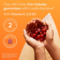 Bio-Kult 3in1 Gut Health Gummies for Kids | 2B CFU + Multivitamins | Strawberry Flavour | Ages 4+ | 30 Probiotic Gummies