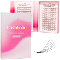 LLBA LashFolio Narrow Promade Fans | Handmade Volume Eyelashes | Multi Selections 5D~10D | C CC D Curl | Thickness 0.03~0.07mm | 8-15mm Length | Long Lasting & Easy Application (5D-0.07 D 13mm)