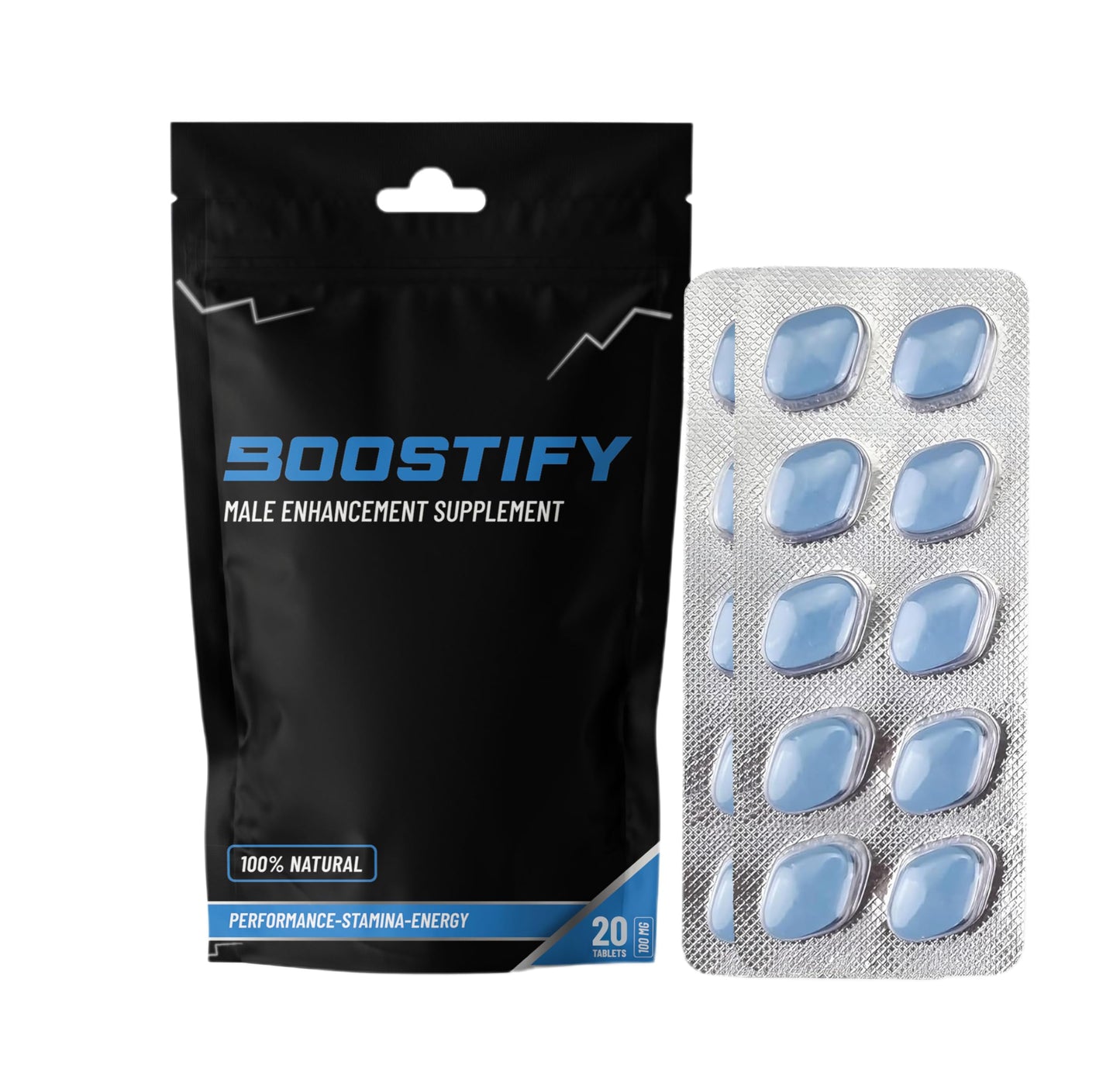 boostify Boostify™ 10 Tablets | Fast Effect 100% Herbal Food Supplement | Fast Acting | Ginseng | Energy and Stamina Support