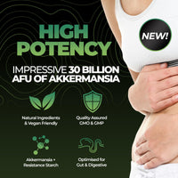 Nutrality Akkermansia Supplement | 30 Capsules with 30 Billion AFU | Resistant Starch for Gut Health | Freeze-Dried for Freshness | Delayed Release for Optimal Absorption | Probiotic Support