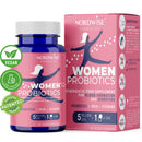 Probiotics for Women by Nordwise - Upgrade Your Gut Health I Pure Vegan Formula I Effective 5 Billion CFU I Made in EU I 60 Capsules I 2-Month Supply
