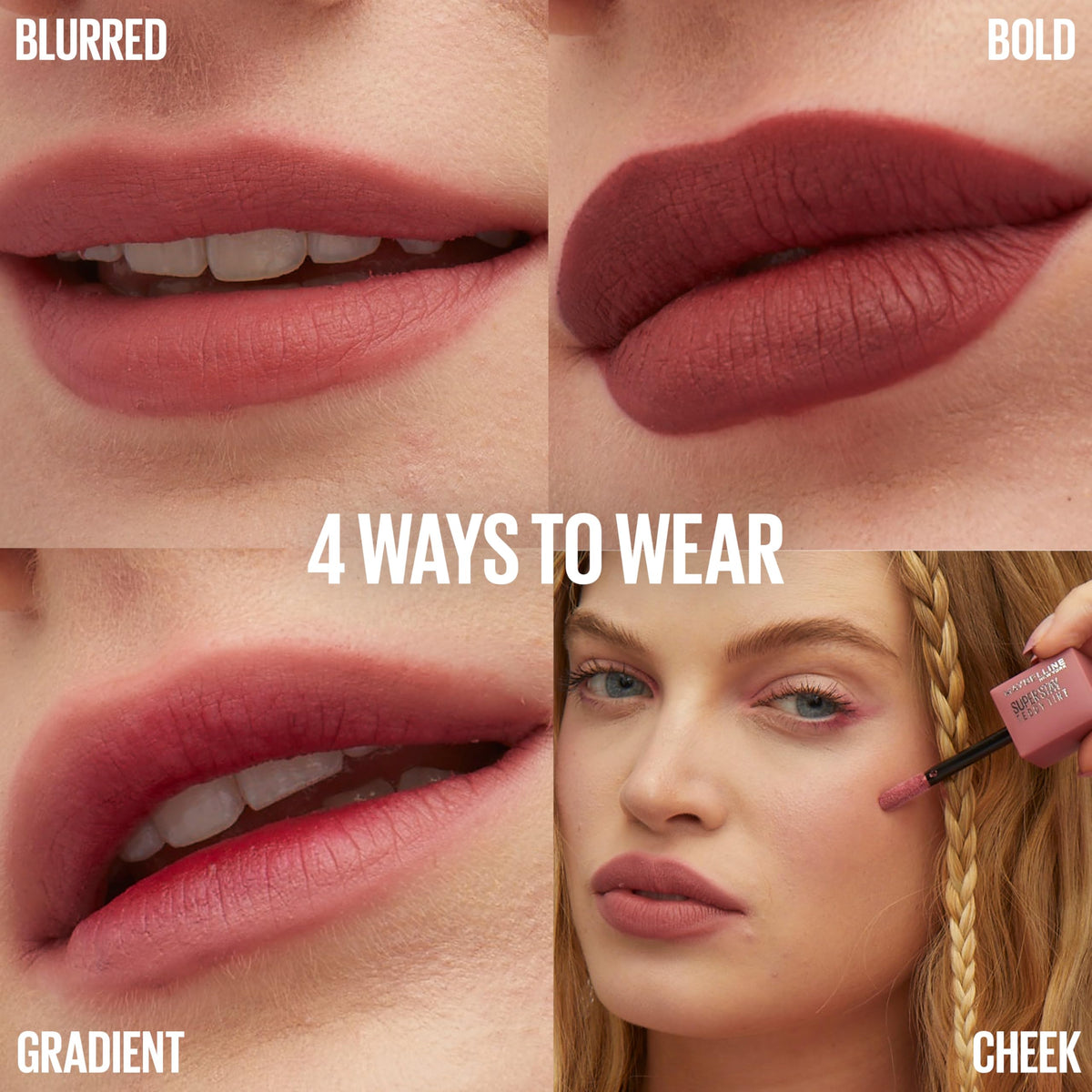 Maybelline New York Super Stay Teddy Tint, Up To 12 Hour Blurred Matte, Plush Comfort, Longwear, Transferproof, Vegan, 8 Buildable Lip Shades, (Shade: July Forever)