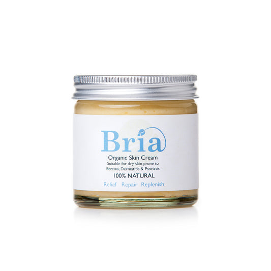 Bria Eczema Cream for dry, sensitive skin prone to eczema and psoriasis. Suitable for baby, children and adults. Fragrance free, natural and organic itch relief