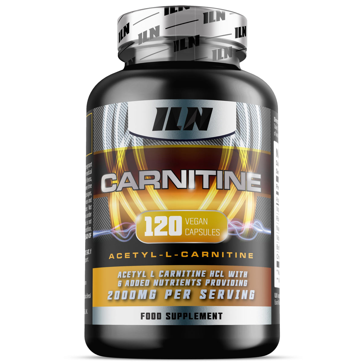 Iron Labs Nutrition Acetyl L Carnitine Capsules (ALCAR) for Men & Women – 2000mg Acetyl L-Carnitine – Plus 6 Added Nutrients (120 Capsules)