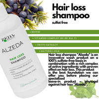 ALZEDA Anti Hair Loss Shampoo 200 ml with Biotin, Rosemary, Vitamin C, B12, B Complex, Mint | Anti Hair Loss | Hair Growth | for Men and Women | Hair Growth | Hair Loss