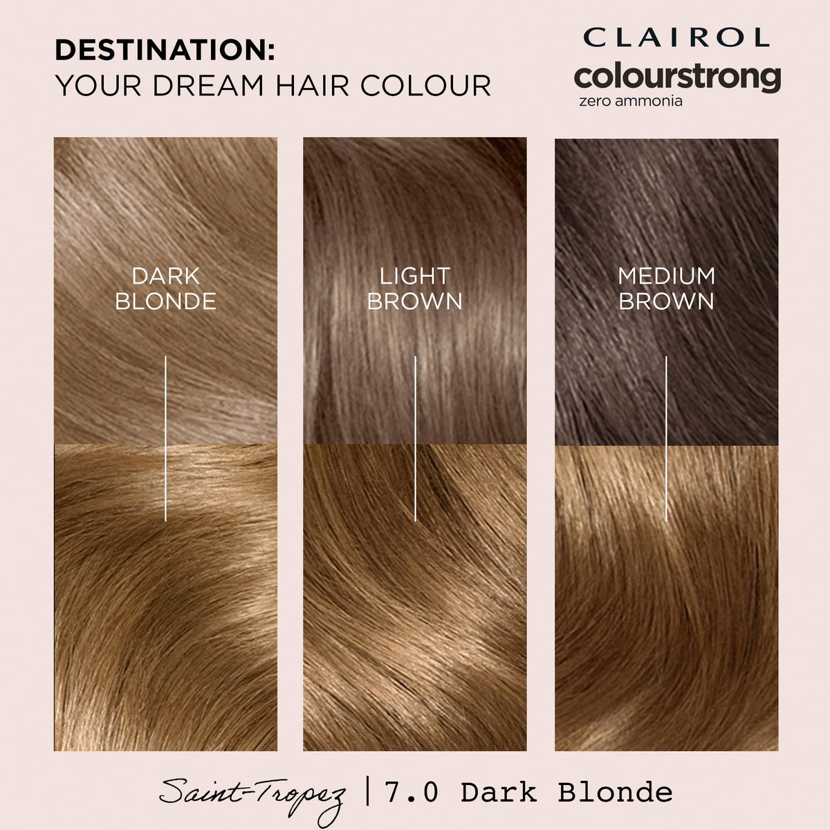 Clairol CLAIROL COLOUR STRONG PERMANENT HAIR DYE - 7.0 DARK BLONDE