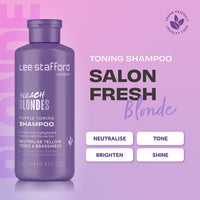 Lee Stafford Bleach Blondes Purple Toning Shampoo | A Weekly Toning Purple Shampoo for Blonde Hair Cleansing
