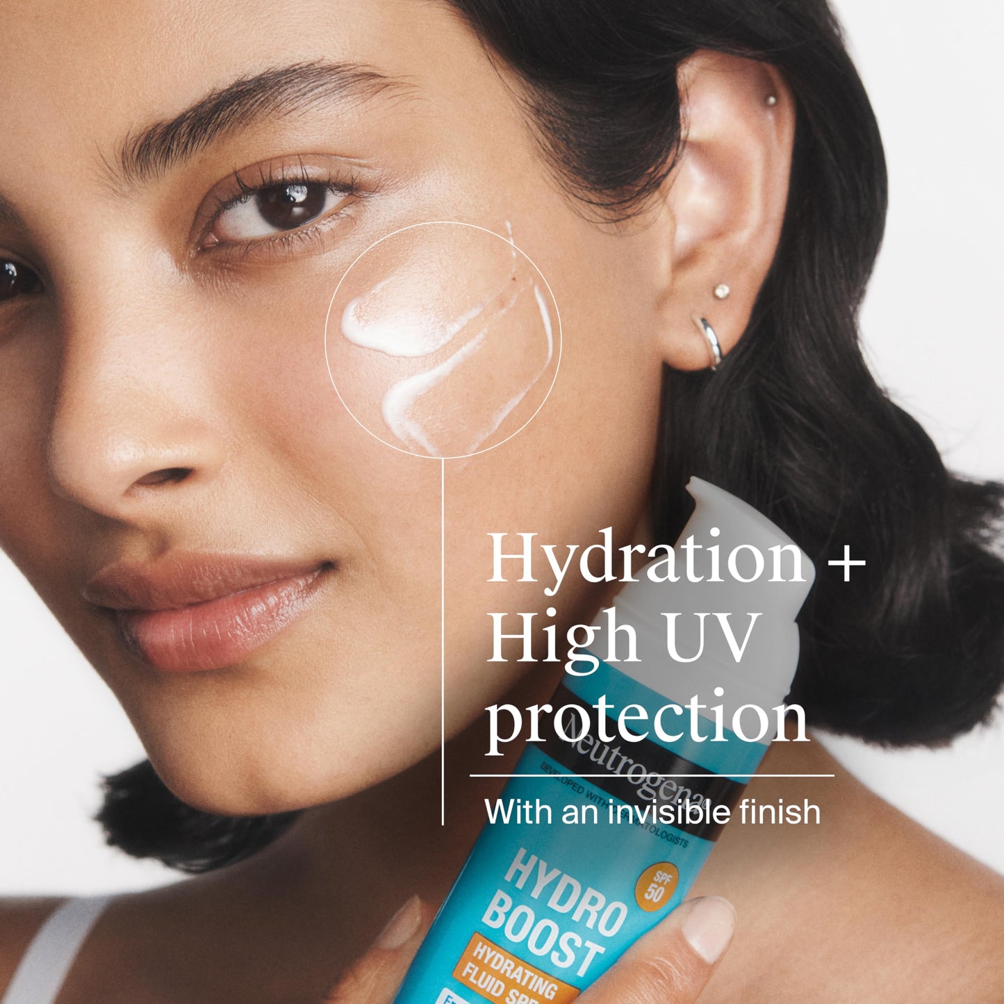 Neutrogena Hydro Boost Hydrating Face Fluid SPF 50, with Hyaluronic Acid, Pro-Vitamin B5 and Niacinamide, Broad Spectrum for Dry Skin, 50ml