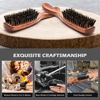 BEAUNTANGLY Hair Brush for Men, 100% Boar Bristle Hair Brush for Men Women’s Hair Smoothing, Styling, Detangling, Moisturizing, Adding Shine, Improving Blood Circulation, Promoting Hair Growth