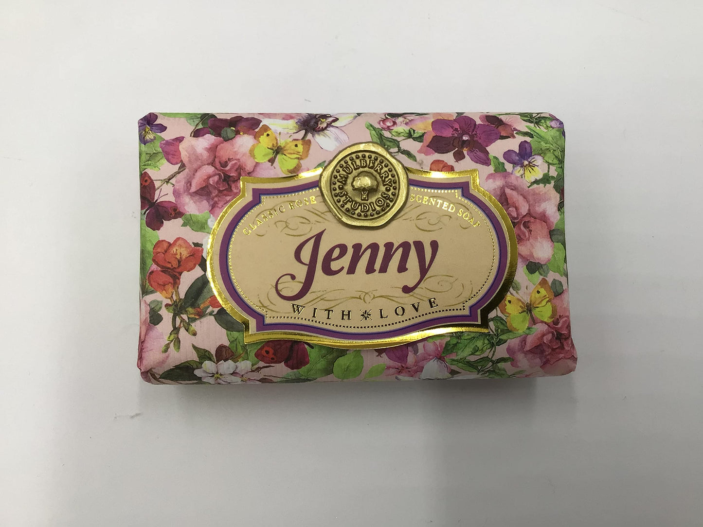 Mulberry Studios Jenny - Gift Soap Bar For Her Birthday Rose Scent Mum Grandmother Cleanser Lather Present Girl